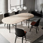 Oval Shape Minimalist Dining Table Wood Color Fixed Table with Solid Wood Clearhalo ' dining_table' 'Dining Tables & Seating' 'Dining Tables' 'furn' 'furn_dining_table' 'Furniture' 'furniture_dining_table' 'Kitchen & Dining Furniture' 'kitchen&dining_furn' 'kitchen' 'kitchen_dining_table' 1200x1200_0f449bcf-f402-4853-b758-acb3721c8d1b