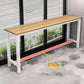 Metal and Wood Rectangular Table, Modern Style Home Living Room Kitchen Bar Table Clearhalo 'Bar Furniture' 'Bar Tables' 'bar_tables' 'furn' 'furn_bar_tables' 'Furniture' 'Kitchen & Dining Furniture' 1200x1200_0f44b371-dab9-4333-9dac-05844bdaac13