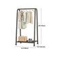 Modern Hall Stand Metal Hanging Rail Storage Shelving and 2 Hooks Hall Tree