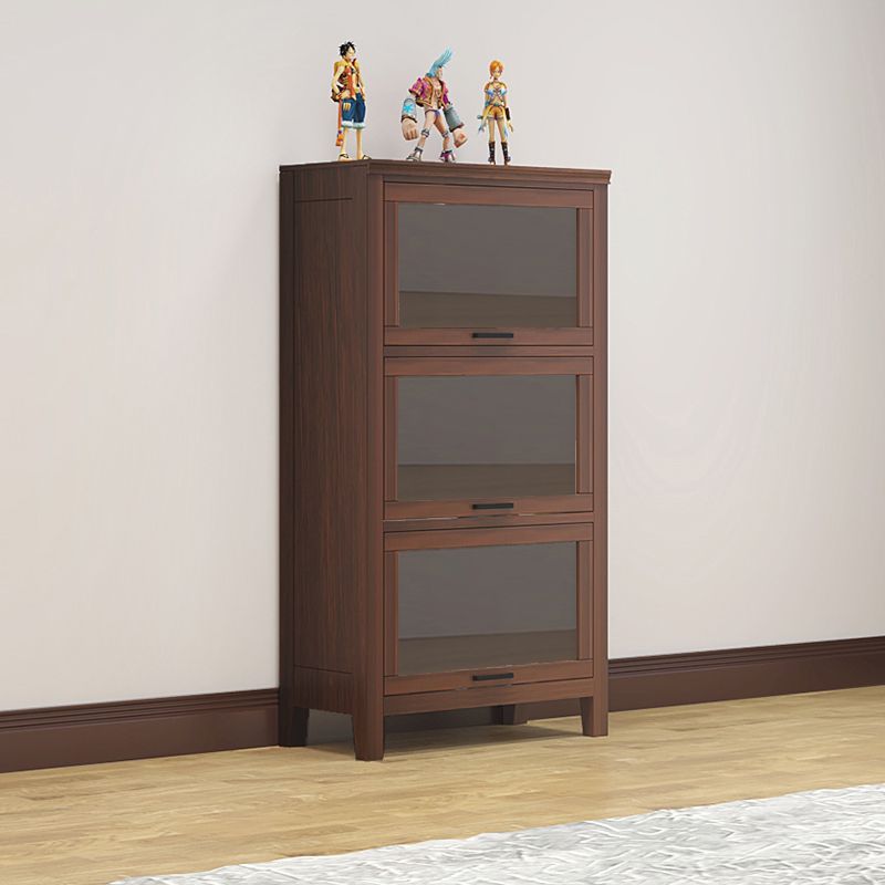 11.81"W Bookcase Contemporary Style Solid Wood Bookshelf for Home Office with Doors Clearhalo 'Bookcases' 'furn' 'furn_bookcases' 'Furniture' 'Office Furniture' 1200x1200_0f4534b6-1312-4ac8-8fba-08ed5ec2fe36