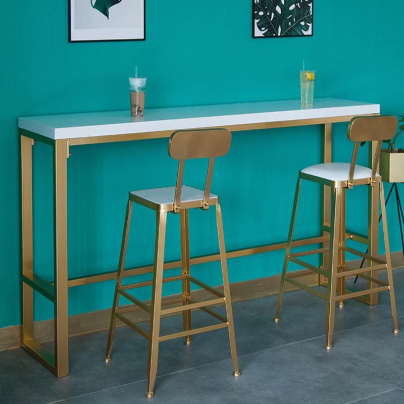 Tavolo da bar in stile glam tavolo da pub piedistallo oro per soggiorno