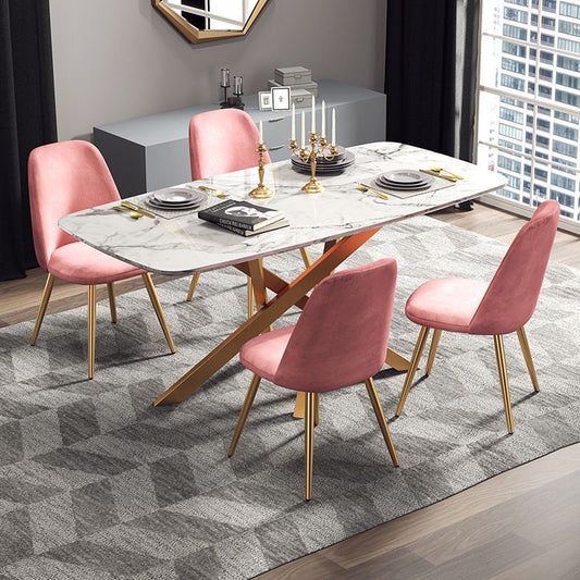 グラムホワイトストーンダイニングセット家具1/5ピース家のためのダイニング家具