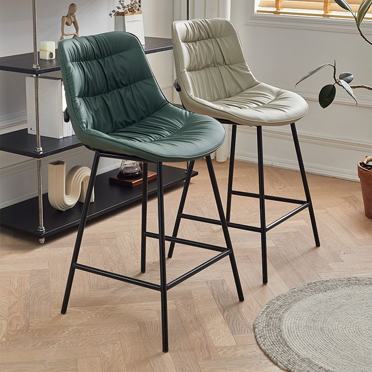 Tabourets de barre bas du revêtement bas contemporain avec des jambes en métal