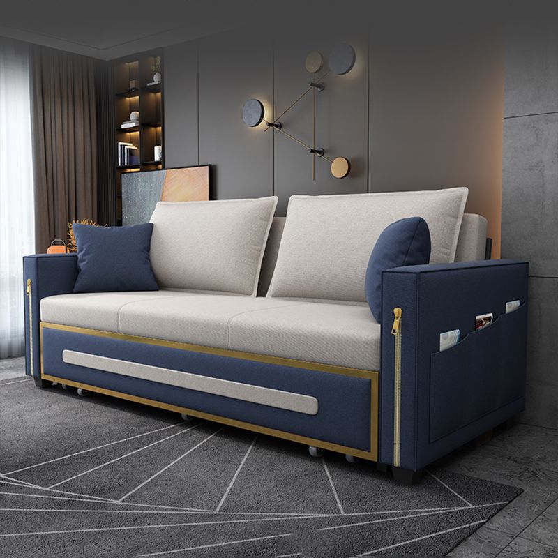 Pillow Included Sofa Futon Square Arms Futon Sofa Bed with Storage Clearhalo 'furn' 'furn_futons' 'Furniture' 'Futons & Daybeds' 'Futons' 'Living Room Furniture' 1200x1200_0f463fc0-f51a-44af-afce-6c14438d5aae