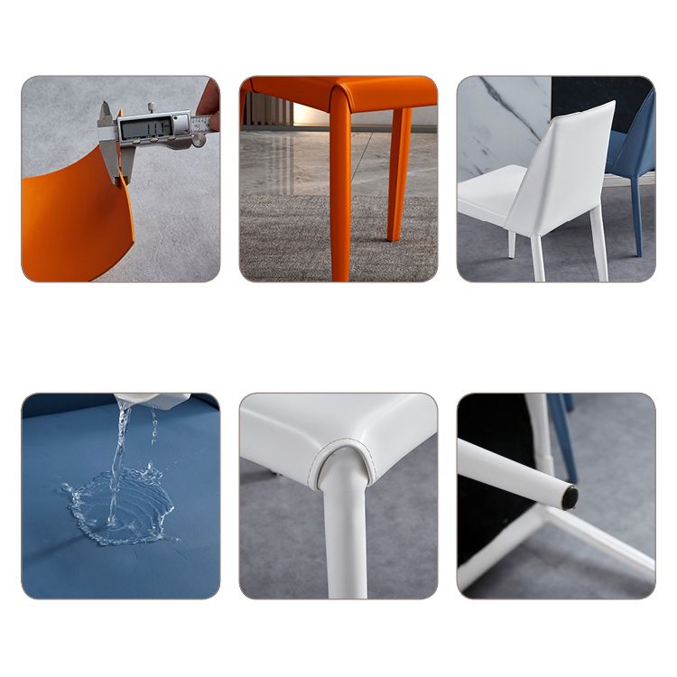 Contemporary Leather Dining Chair Parsons Chair in Matte Finish for Kitchen Clearhalo 'Dining Chairs' 'Dining Tables & Seating' 'dining_chair' 'furn' 'furn_dining_chair' 'Furniture' 'Kitchen & Dining Furniture' 1200x1200_0f4692ee-4167-4f80-9303-686d3fad4ebd