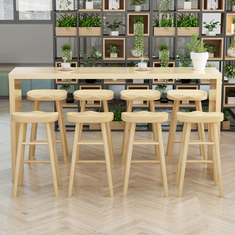 1/2/5/9-teiliges Barhocker- und Tischset aus massivem Holz für Pub-Esszimmer