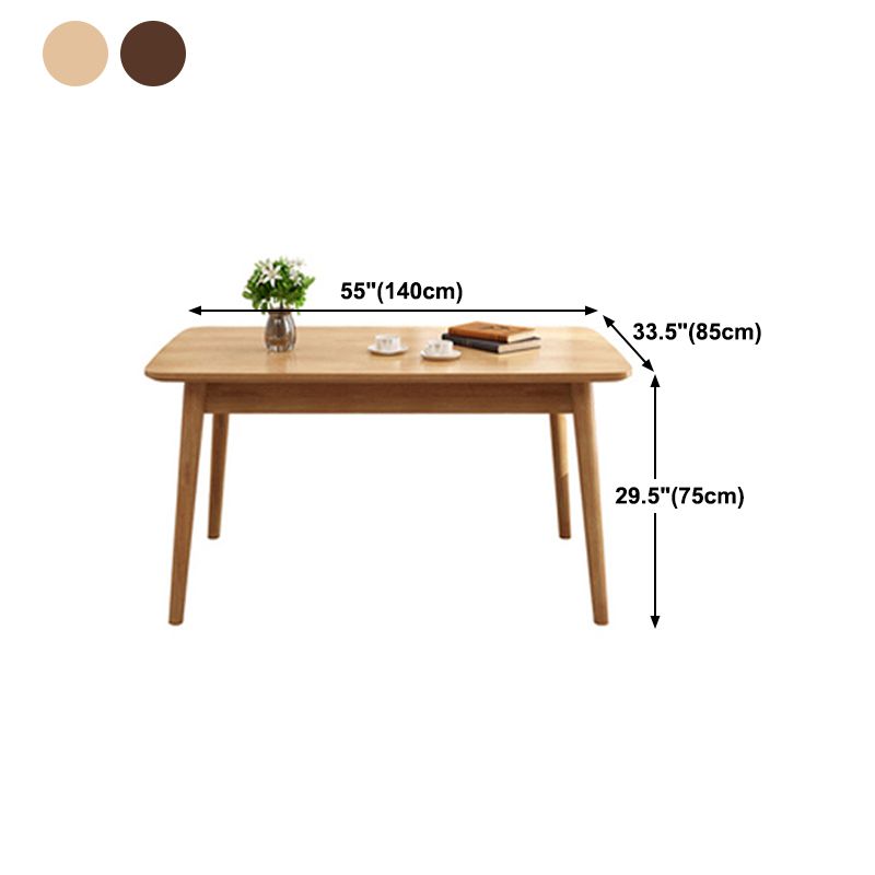 Modern Rectangle Solid Wood Table Standard Height Dining Table with 4 Legs Clearhalo 'Dining Tables & Seating' 'Dining Tables' 'dining_table' 'furn' 'furn_dining_table' 'Furniture' 'Kitchen & Dining Furniture' 1200x1200_0f47d998-26d1-40e4-b74a-6410c6ac61ce