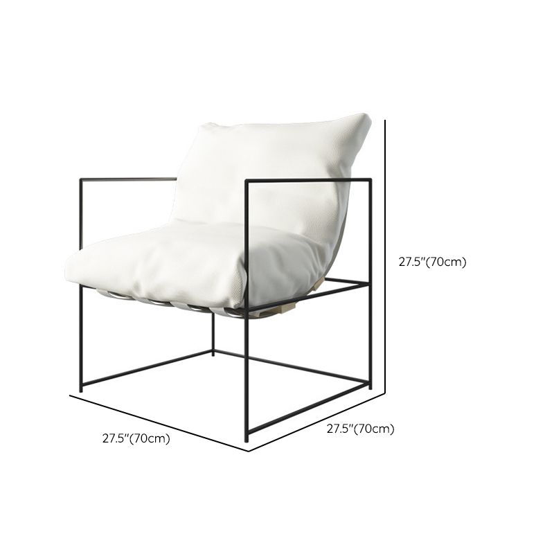 Moderne weiße Fleckenresistent Smoking -Armsofa für Bonusraum