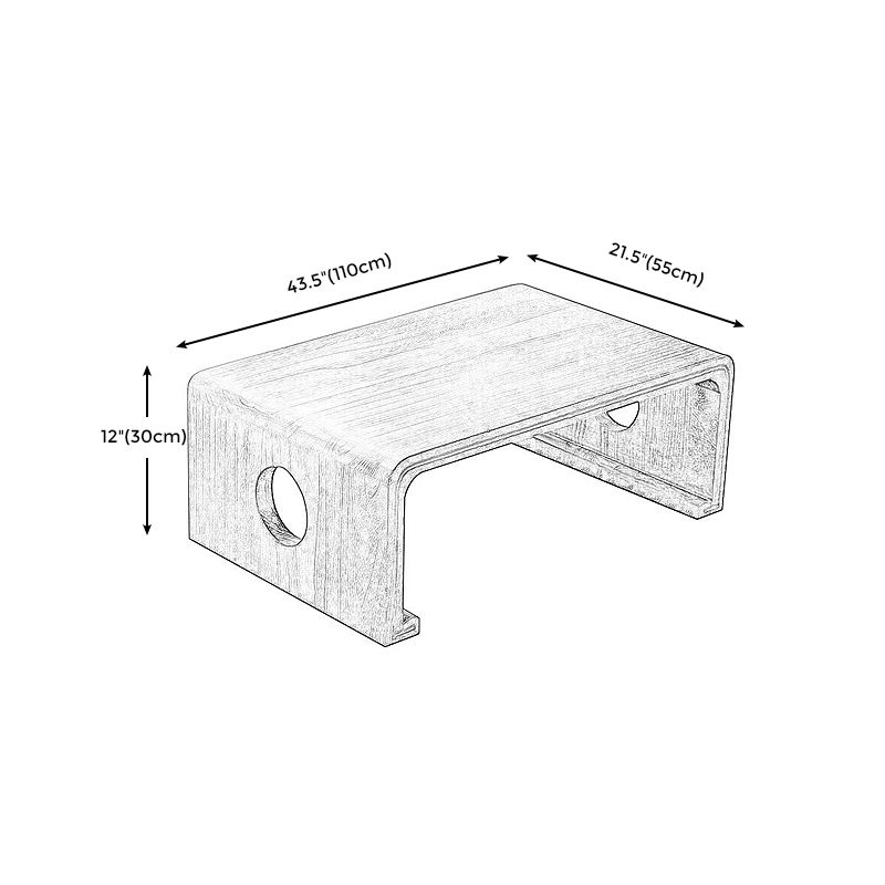 Modern Style Paulownia Rectangular Coffee Table in Walnut/oak/wood