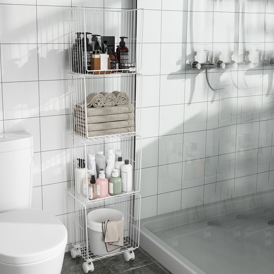 Estantería de estilo moderno estantería de metal de espalda cerrada con ruedas de lanzador para uso en el hogar