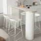 Stone Bar Dining Table Modern Oval Bar Table with Double Pedestal for Kitchen Dining Room Clearhalo 'Bar Furniture' 'Bar Tables' 'bar_tables' 'furn' 'furn_bar_tables' 'Furniture' 'furniture_bar_tables' 'Kitchen & Dining Furniture' 1200x1200_0f4e4b28-f813-4c52-9242-f68ac8fb0466