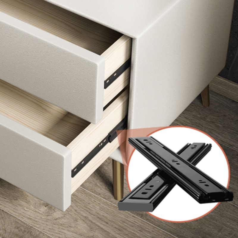 Mesa de acento de cuero sintética Mesa nocturna de 2 cavadores para el dormitorio