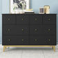 Eigentijdse glamour houten borst horizontall opbergkast dressoir met metalen benen