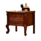 Armoire de chevet à étagère inférieure traditionnelle en bois solide avec tiroirs pour chambre à coucher