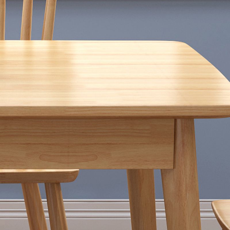 Rubberwood Dining Table Modern Rectangle Dining Table for Kitchen Clearhalo 'Dining Tables & Seating' 'Dining Tables' 'dining_table' 'furn' 'furn_dining_table' 'Furniture' 'Kitchen & Dining Furniture' 1200x1200_0f51460e-7464-4e20-8a6d-2e1330ebcc14