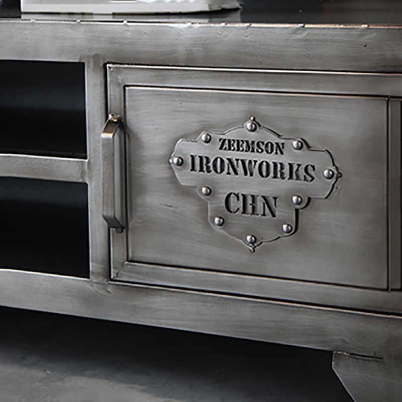 Console TV in stile industriale da 15,75 "W TV con 2 porte per soggiorno