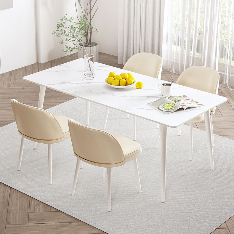 Mesa de comedor de piedra rectangular moderna 1/5/7 piezas de comedor juego para comedor