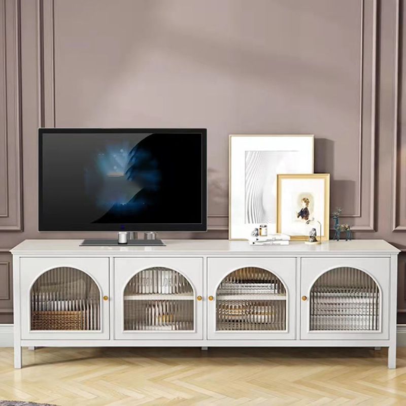 Industrial Metal TV Media Stand Polish Finish Media Console with Enclosed Storage Clearhalo 'furn' 'furn_tv_stands_entertainment_centers' 'Furniture' 'Living Room Furniture' 'TV Stands & Entertainment Centers' 'TV Stands & Media Storage Furniture' 'tv_stands_entertainment_centers' 1200x1200_0f549944-15c6-4832-84f7-c2819bfed198