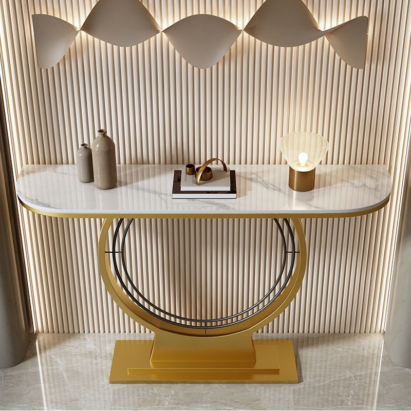 Glam Hall Piedistale Slace Mezza luna Resistente alla console Resistente a graffi