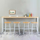 Industrial Style Rectangle Bar Table Solid Wood Fixed Bistro Bar Desk Clearhalo 'Bar Furniture' 'Bar Tables' 'bar_tables' 'furn' 'furn_bar_tables' 'Furniture' 'Kitchen & Dining Furniture' 1200x1200_0f596850-9e63-4e62-b4b9-0d3828c4e5ed