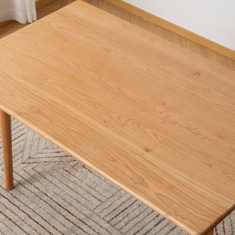 Tavolo da pranzo moderno di metà secolo rettangolo tavolo da pranzo in legno massiccio con 4 gambe