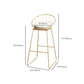 Faux Leather Dining Stools Low Back Bar Stools with Metal Base Clearhalo 'Bar Furniture' 'Bar Stools' 'bar_stools' 'furn' 'furn_bar_stools' 'Furniture' 'Kitchen & Dining Furniture' 1200x1200_0f5a2d2e-8d4b-4824-bbc4-86eff38e6e22
