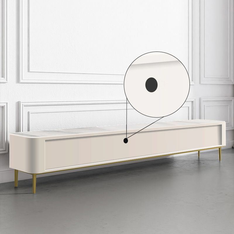 Stand de rangement de rangement ci-joint Armoire TV de style glam avec 2 tiroirs