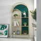 Urban Gold Bookshelf Closed Back Metal Vertical Shelf for Living Room Clearhalo 'Bookcases' 'furn' 'furn_bookcases' 'Furniture' 'Office Furniture' 1200x1200_0f5b2df0-75c6-4d36-86dd-55dff6217024