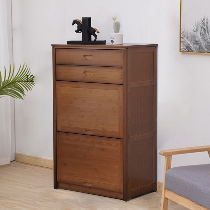 Mobile rettangolo moderno della metà secolo mobile marrone con porte in legno massiccio