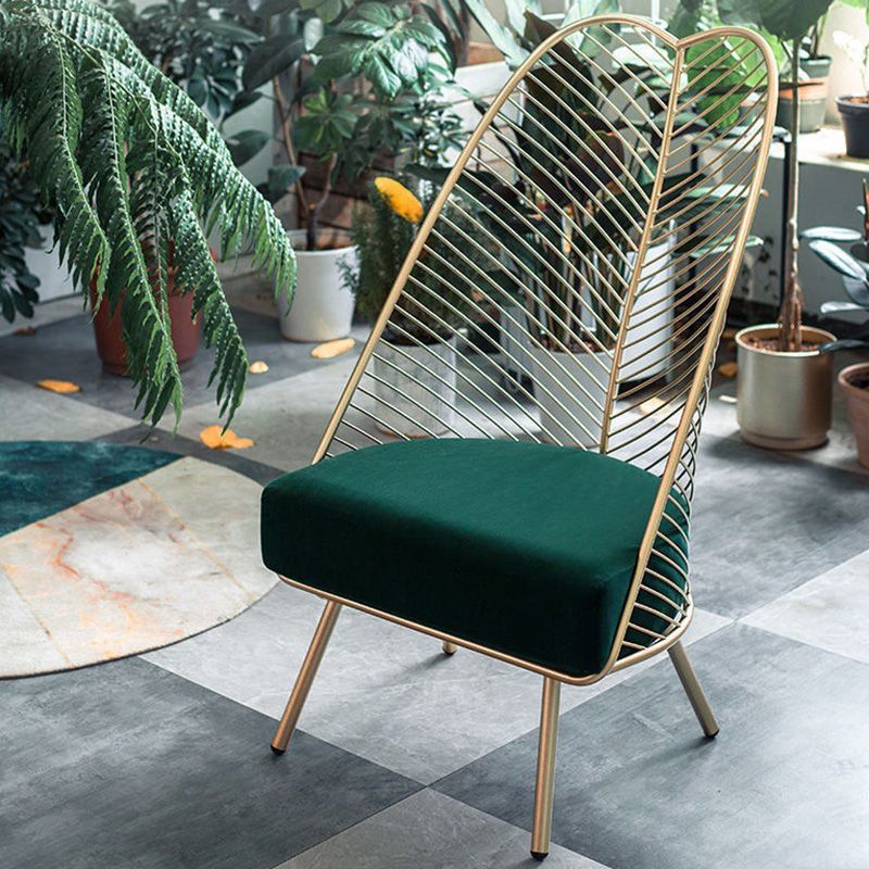 Glam Style Metal Chair Fixed Back Solid Color 4 Legs Armless Chair Clearhalo 'Accent Chairs' 'accent_chairs' 'Chairs & Seating' 'furn' 'furn_accent_chairs' 'Furniture' 'Living Room Furniture' 1200x1200_0f5fbf48-bc44-4d45-acc5-95f1ff04e498