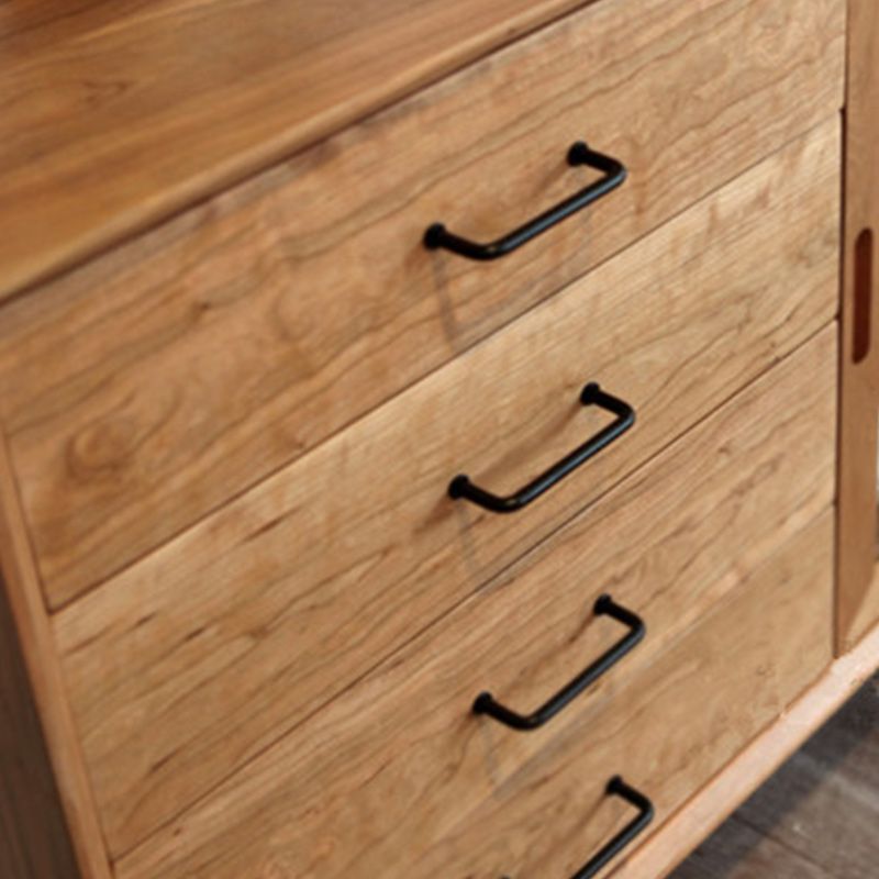 Moderno soporte de buffet interior con patas de acabado mate de madera de pino