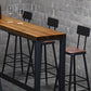 Industrial Solid Wood Bar Table Set 1/2/3/7 Pieces Counter Table with Upholstered Stools Clearhalo 'Bar Furniture' 'furn' 'furn_home_bar_bar_sets' 'Furniture' 'Home Bars & Bar Sets' 'home_bar_bar_sets' 'Kitchen & Dining Furniture' 1200x1200_0f617b1a-02bd-4985-998b-236181c8f10b