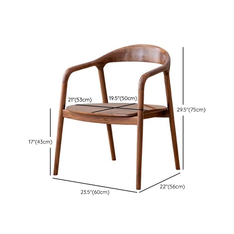 Sedia a braccio posteriore a ginnastica a legna contemporanea (set di 1/2/4/6/8)