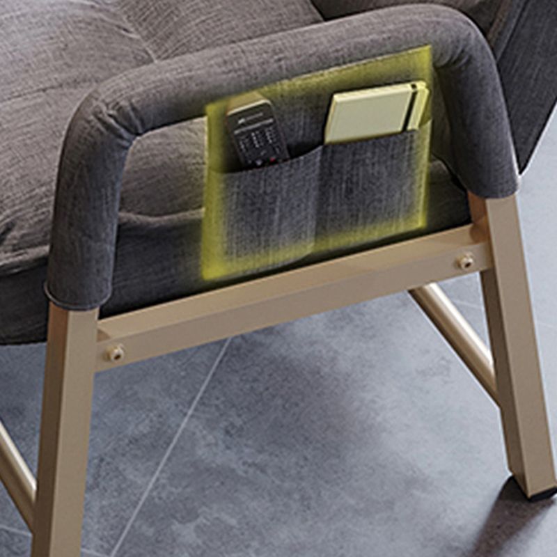 Sedia da ufficio in stile moderno sedia a bracciola fissa con gambe dorate