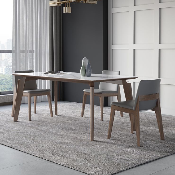 Sintered Stone Rectangle Table Medieval Modern White Table with 4 Legs for Restaurant Clearhalo ' dining_table' 'Dining Tables & Seating' 'Dining Tables' 'furn' 'furn_dining_table' 'Furniture' 'furniture_dining_table' 'Kitchen & Dining Furniture' 'kitchen&dining_furn' 'kitchen' 'kitchen_dining_table' 1200x1200_0f65c7bd-6983-4f76-970c-e342a0f49920
