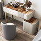 Mesa de maquillaje de tocador de vidrio con cajón, tocador glamoroso tocador