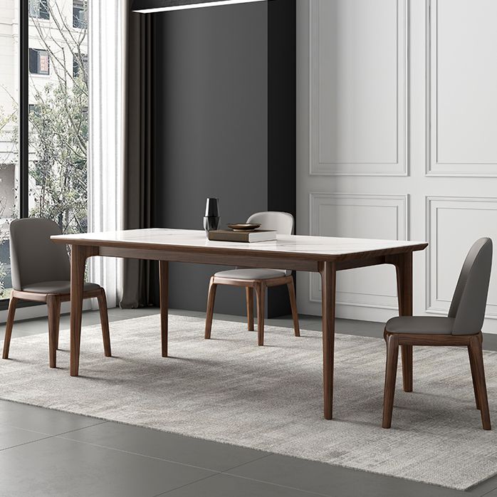 Rectangular Mid-Century Modern Table Sintered Stone Table with Wood Legs Clearhalo ' dining_table' 'Dining Tables & Seating' 'Dining Tables' 'furn' 'furn_dining_table' 'Furniture' 'furniture_dining_table' 'Kitchen & Dining Furniture' 'kitchen&dining_furn' 'kitchen' 'kitchen_dining_table' 1200x1200_0f67fb25-98e4-4ce0-8ba7-1d969c2a51ab