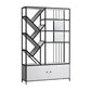 Scandinavian Open Back Bookshelf Metal Bookcase with Cabinet Clearhalo 'Bookcases' 'furn' 'furn_bookcases' 'Furniture' 'Office Furniture' 1200x1200_0f680663-6fbc-451e-9539-bcdc9d5099c8