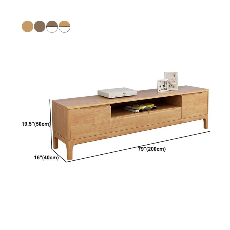Modern Style Solid Wood TV Stand 19.69-inch Height TV Console with Drawers Clearhalo 'furn' 'furn_tv_stands_entertainment_centers' 'Furniture' 'Living Room Furniture' 'TV Stands & Entertainment Centers' 'TV Stands & Media Storage Furniture' 'tv_stands_entertainment_centers' 1200x1200_0f6a3146-85d3-45ea-bef9-ca67c5e73404
