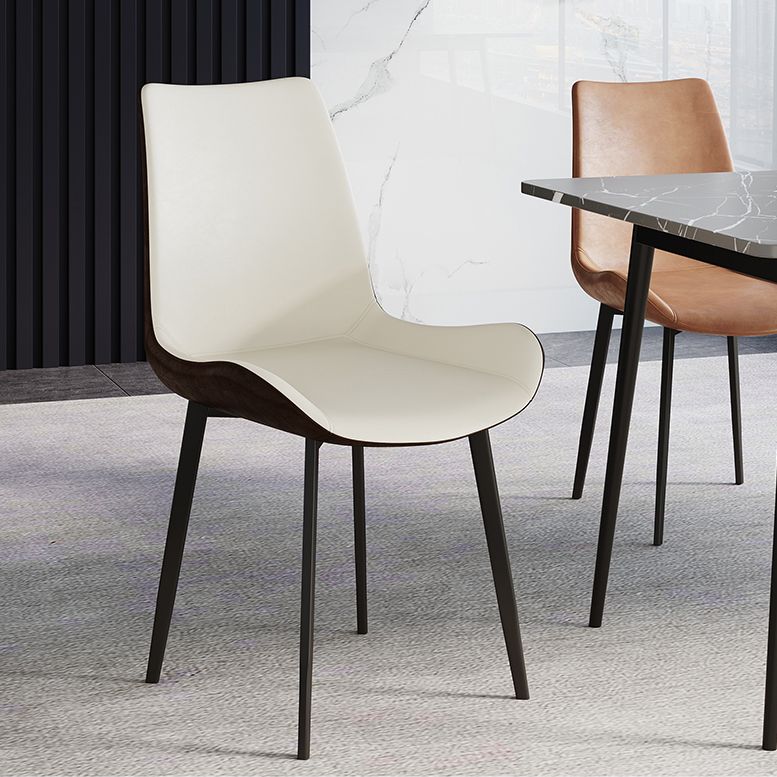 Contemporary Kitchen Chairs Armless Side Chair with Metal Legs Clearhalo ' kitchen&dining_furn' 'Dining Chairs' 'Dining Tables & Seating' 'dining_chair' 'furn' 'furn_dining_chair' 'Furniture' 'furniture_dining_chair' 'Kitchen & Dining Furniture' 'kitchen' 1200x1200_0f6ab1f3-f859-4be1-9a6e-1efcefdbcade