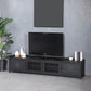 Porta TV moderno in ferro, console multimediale con contenitore chiuso e gambe per soggiorno