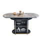 Round Stone Dining Table Traditional Luxury Drop Leaf Trestle Dining Table Clearhalo 'Dining Tables & Seating' 'Dining Tables' 'dining_table' 'furn' 'furn_dining_table' 'Furniture' 'furniture_dining_table' 'Kitchen & Dining Furniture' 'kitchen' 'kitchen_dining_table' 1200x1200_0f6b9e68-43b6-45d5-844a-b4aa9d0b5da1