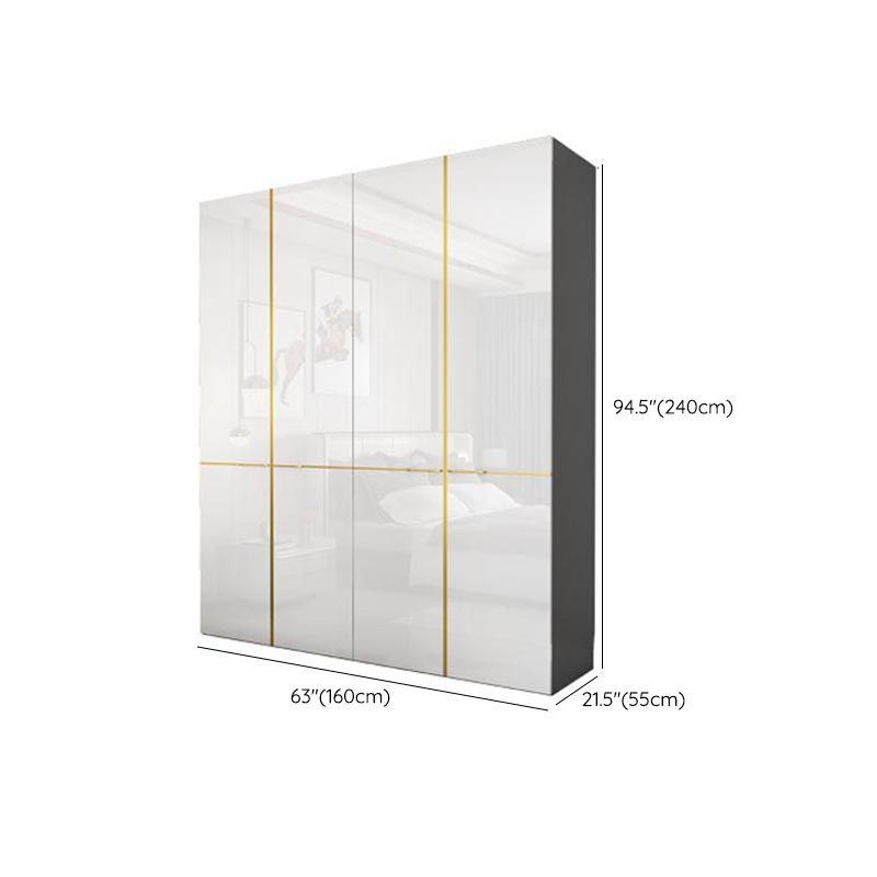 Armoire armoire de garde-robe moderne avec rail de vêtements