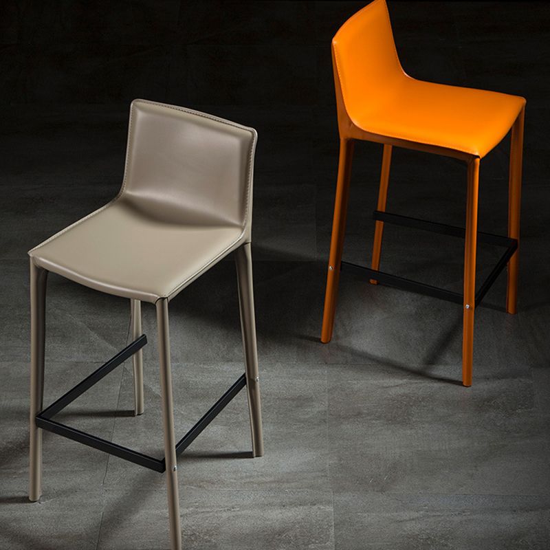 Coffee Shop Low Back Bar Stool Contemporary Leather Square Counter Chair Clearhalo 'Bar Furniture' 'Bar Stools' 'bar_stools' 'furn' 'furn_bar_stools' 'furniture_bar_stools' 'Kitchen & Dining Furniture' 'kitchen&dining_furn' 'kitchen' 'kitchen_furn' Furniture' 1200x1200_0f6c8948-63a9-45e7-ae9f-7ddc758f10dc