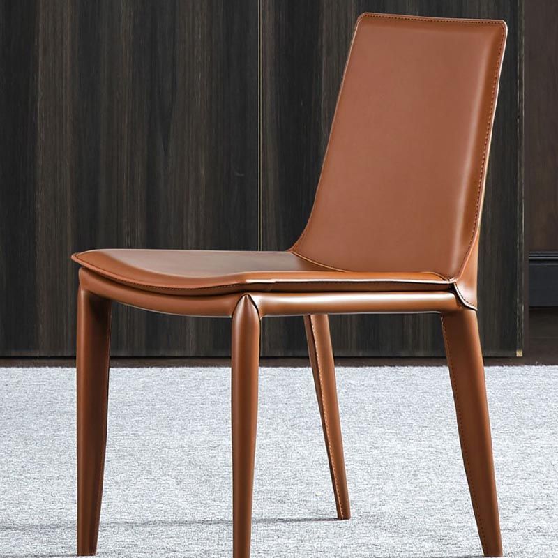 Contemporary Style Dining Chairs Armless Chair with Metal Legs for Kitchen Clearhalo 'Dining Chairs' 'Dining Tables & Seating' 'dining_chair' 'furn' 'furn_dining_chair' 'Furniture' 'Kitchen & Dining Furniture' 1200x1200_0f6d9417-10c0-41d2-9a10-fea1340a627b