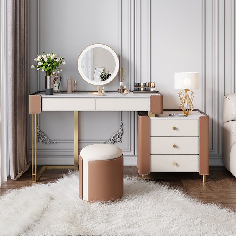 Gambe da tavolo in metallo in ardesia in ardesia bianca con 2/5 cassetti