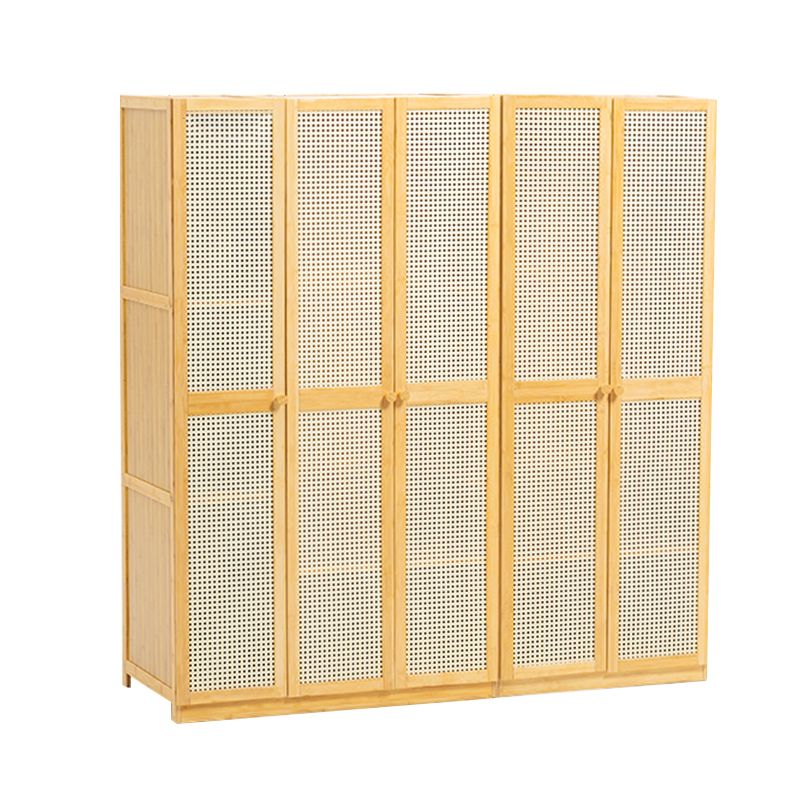 Traditional Natural Wood Wardrobe Freestanding Wardrobe with Soft Close Doors