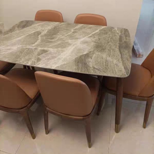 Modern Dining Room Sintered Stone Table with Metal Base Rectangle Dining Table for Restaurant Clearhalo ' dining_table' 'Dining Tables & Seating' 'Dining Tables' 'Furniture' 'furniture_dining_table' 'Kitchen & Dining Furniture' 'kitchen&dining_furn' 'kitchen' 'kitchen_dining_table' 1200x1200_0f6ef24c-9eb8-4ab5-80b7-5f9815bb345e