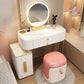 Glam Glass Makeup Counter 29.9" H Bedroom Make-up Vanity with Drawer