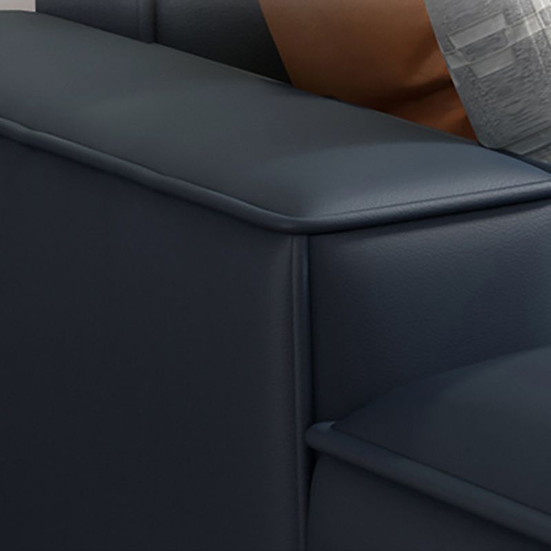 Nordic Recessed Arm Stationary Faux Leather Living Room Sofa Chaise Clearhalo 'furn' 'furn_sectionals' 'Furniture' 'Living Room Furniture' 'Sectionals' 1200x1200_0f7031d8-5a47-41e5-b210-9e7a2d54d451